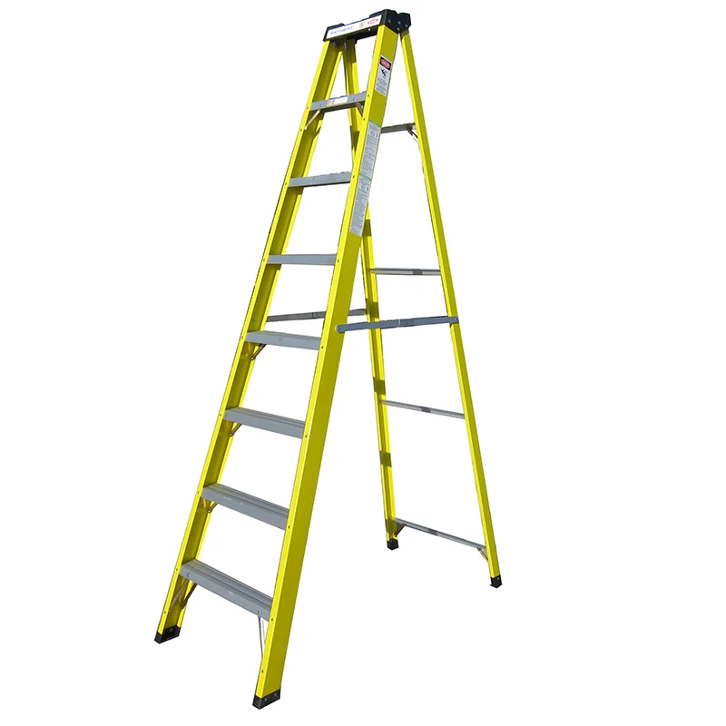 Light weight 300 lb load capacity triangle fiberglass ladder