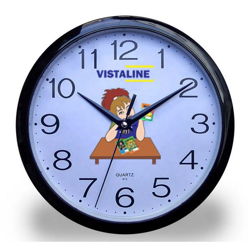 
12 inch Hot sell logo printing advertising gift wall clock 