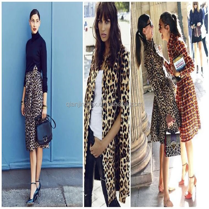 Новейшая популярная ткань с леопардовым принтом из полиэстера и спандекса