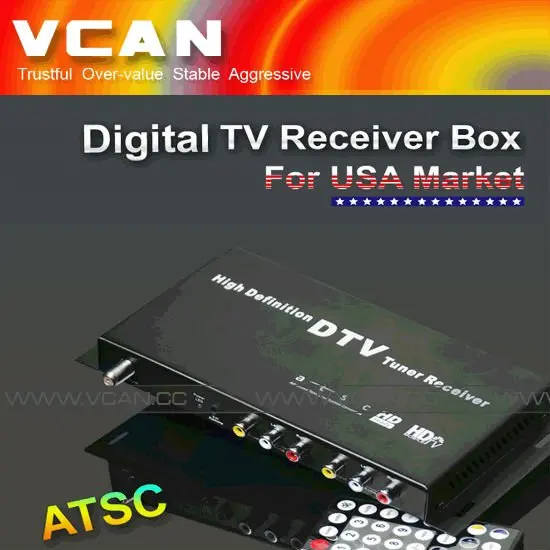 Cccam enigma2 linux os set top box ATSC-1208-77 Car digital tv receiver ATSC FOR USA