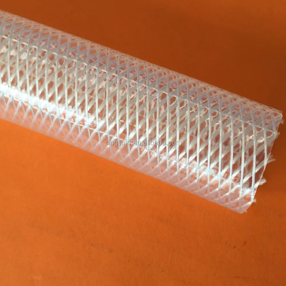 Food Grade Clear Braided Reinforced PVC Hose Tube / Food Grade Clear PVC Tubing