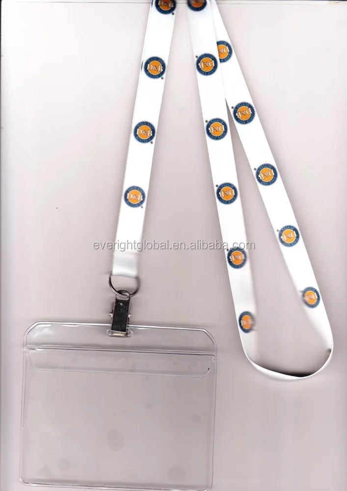 
F069 Badge Holder Type PVC ID card badge features with custom printed lanyard for promotion 