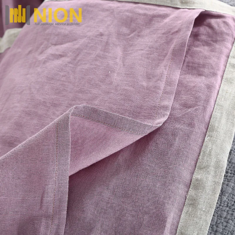 
Pure Stone Washed Heavy Soft Flax Linen Sheets 100% Natural French Flax Linen Purple 