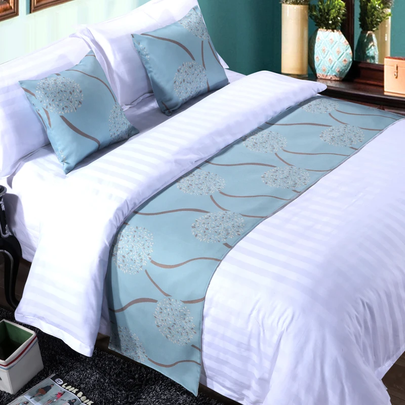 High quality printed hotel bed runner bed throw