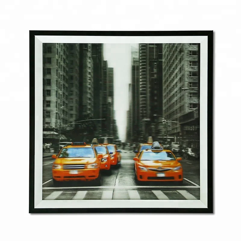 3D рамка для художественной печати, такси, Нью-Йорк
