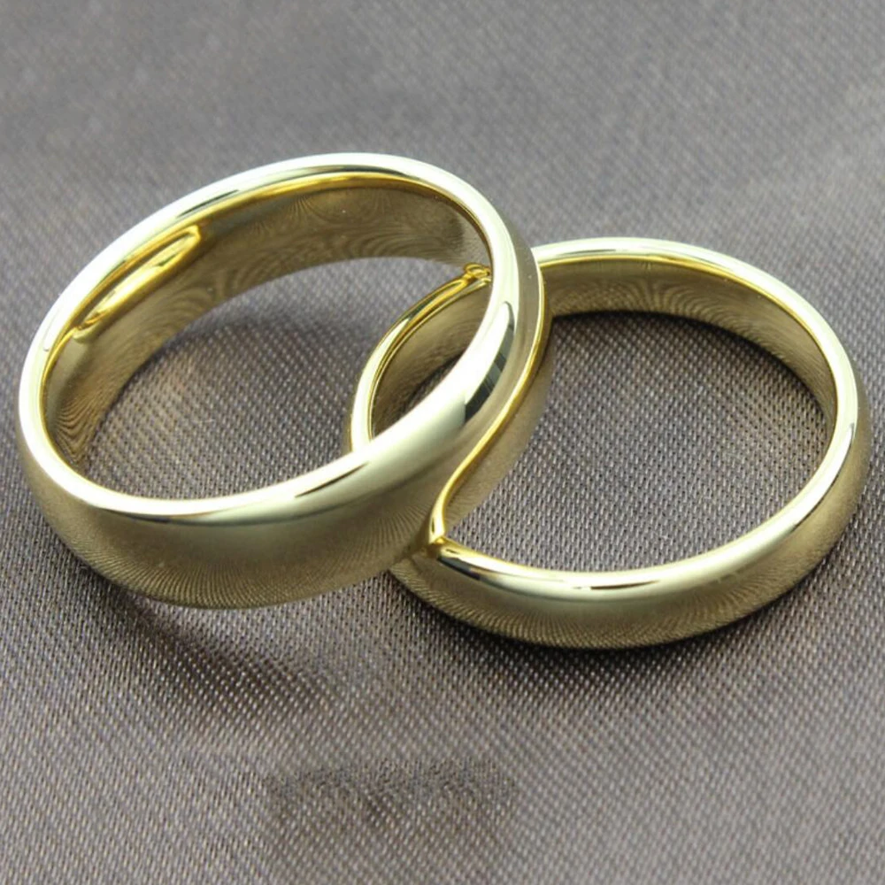 Classic tungsten carbide ring 18k gold wedding rings for men women high quality Couple Jewelry