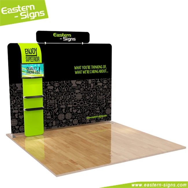 Tradeshow Booth Tension Fabric Display Backdrop TV Stand Display