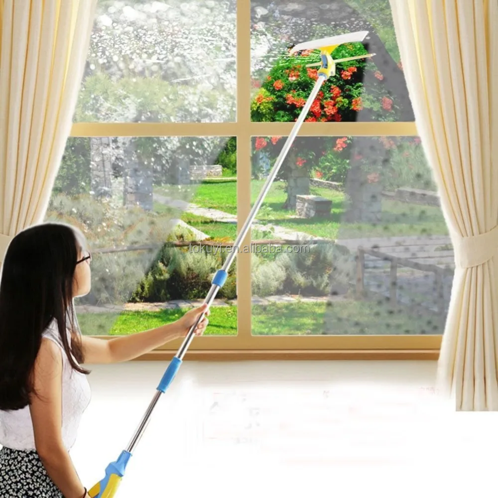 2019 Hot sale  Cleaning Kit , Light Weight, All-In-One 5 Piece Set - Microfiber Glass Washer (2), Telescopic Window cleaner