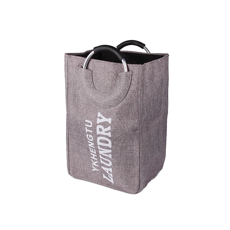 Портативная Экологически чистая Складная ручка перерабатываемая корзина для белья Джутовая сумка