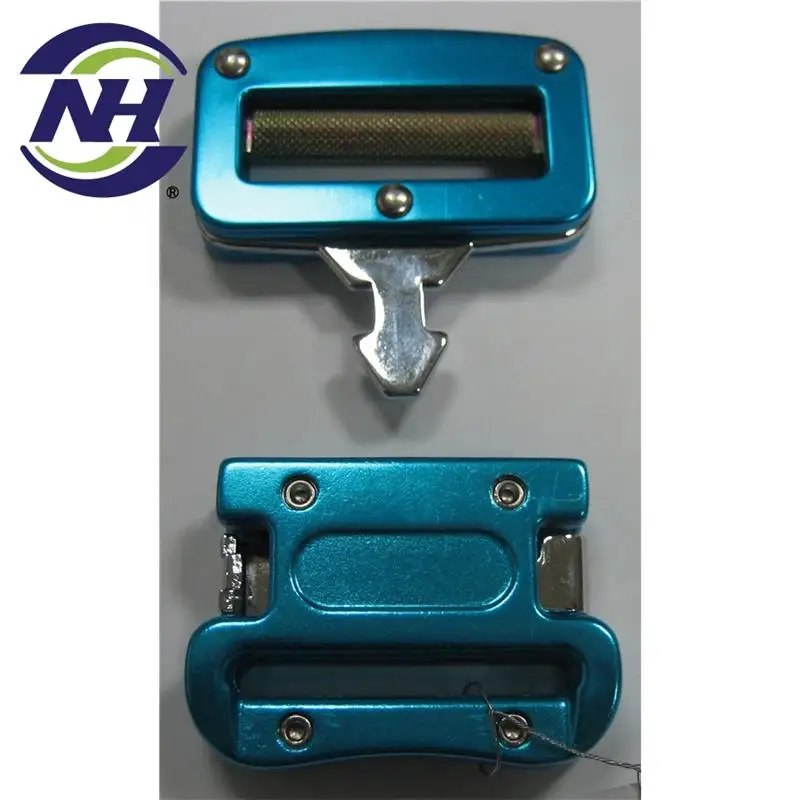 Side release 3mm thick climbing metal oring belt buckle