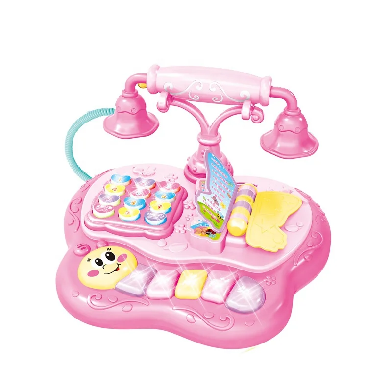 Amazon Hot Sells 2019 New Electric Educational Baby Telephone Toy With Light And Music
