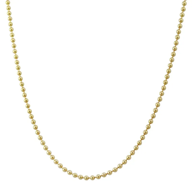 Wholesale 316L Stainless Steel Ball Chain Necklace Gold Plated Chain Necklace Jewelry