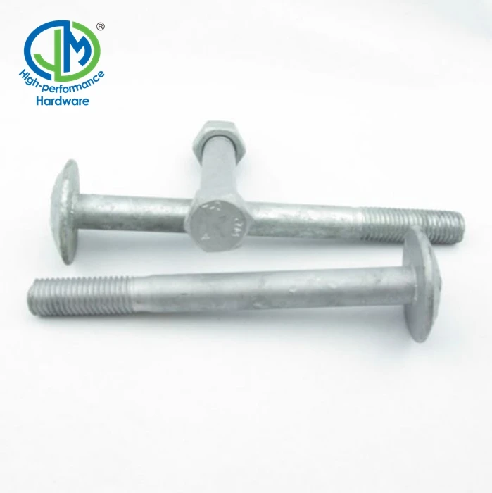 ASTM A394 Type O galvanized steel hex head tower bolts