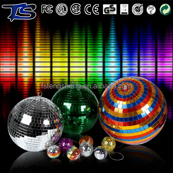 2022 anniversaire glass christmas tree ornaments decore party disco mirror ball motor DJ rotating ball
