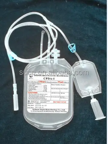 CPDA-1 blood bag/blood collection bag/blood transfusion bag with CE & ISO
