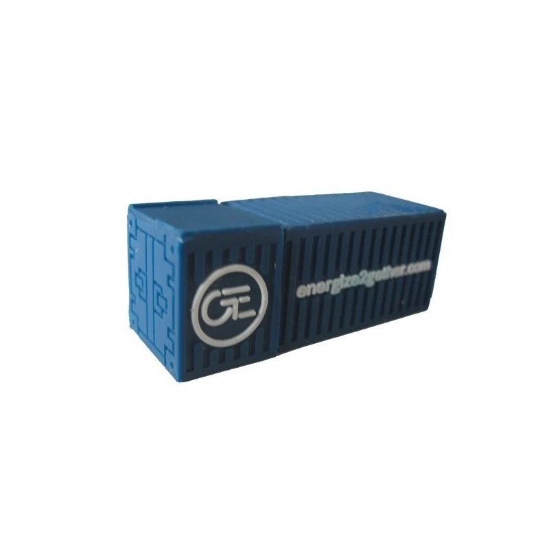Promotional gift Custom PVC material customized logo 4GB shipping container shape usb flash drive