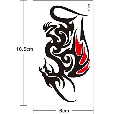 Removable Stickers Body Arm Tattoo Temporary Dragon Style Art Tattoos Waterproof for Men Women