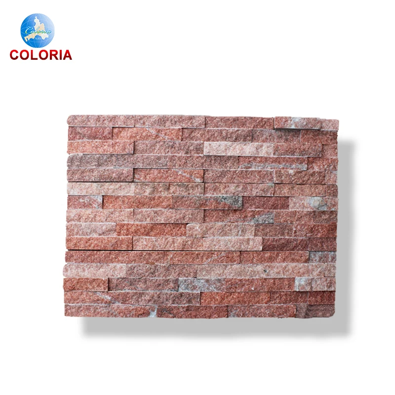 Оптовая продажа декоративных розовых кварцевых каменных облицовочных панелей