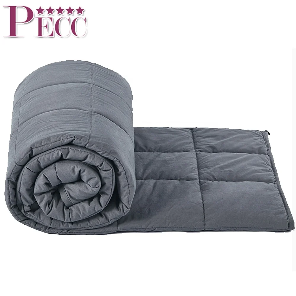 Hot Sale Cotton Glass Beads Weighted Blanket  For Bed