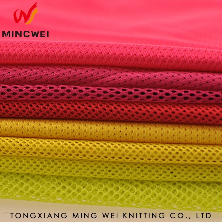 High Quality Anti Uv Solid Swimsuit Polyester Dresses Air Flow Sequin See Through Mesh Fabric