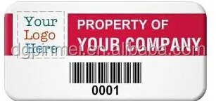 Asset Tracking Tag Aluminum Name Tag Property Tags with Different Unique Barcode QR code ID Number