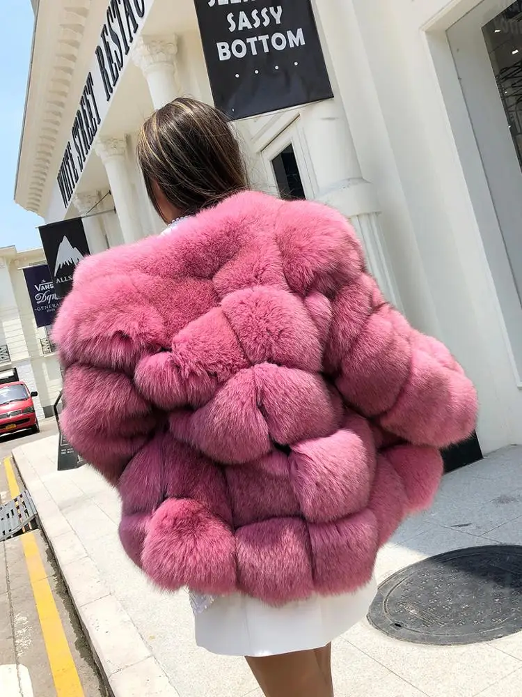 Top quality best price winter ladies real fox fur coat made in China