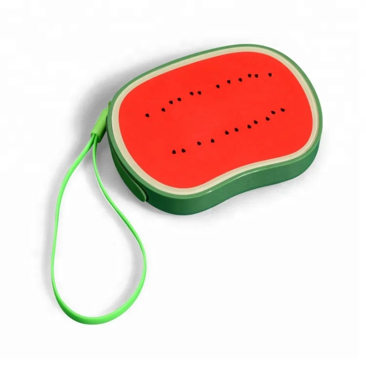 Creative 6000mah mobile power supply,orange watermelon kiwi fruit power bank with type c