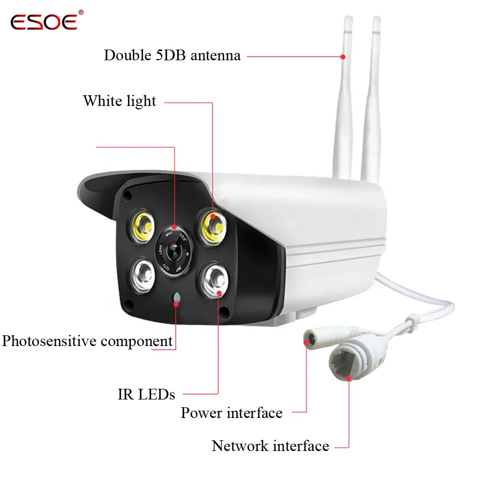 2021 New Hot Sale Full HD 1080P 2MP Wireless Wifi IP Outdoor Waterproof IP66 Network Two Way Audio IR Night Vision CCTV Camera