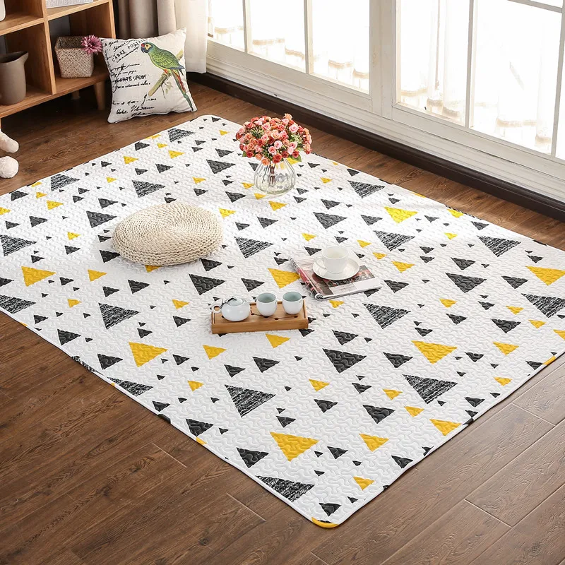 
Europe Style Triangle Printed Cotton Quilted Anti Slip Floor Mat 