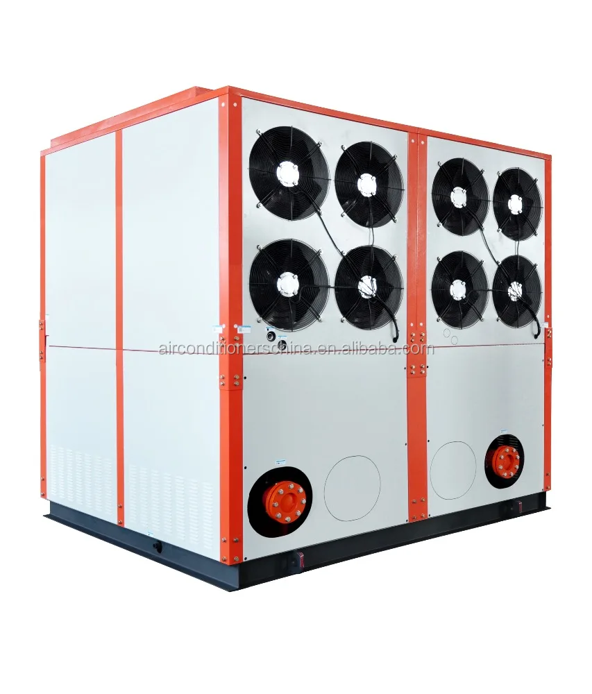 Evaporating cooled water chiller air conditioning