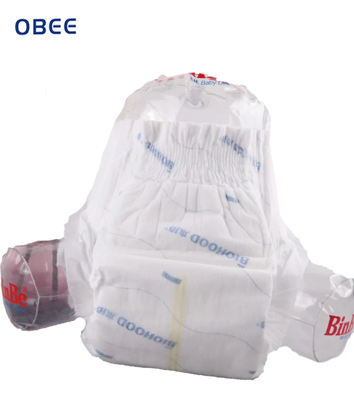 Clothlike backsheet of B grade disposable baby diapers stocklots in bales which is hot selling in Africa Market