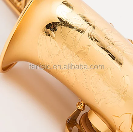 Золотистый альт-саксофон/абразивная пескоструйная обработка золотистого саксофона