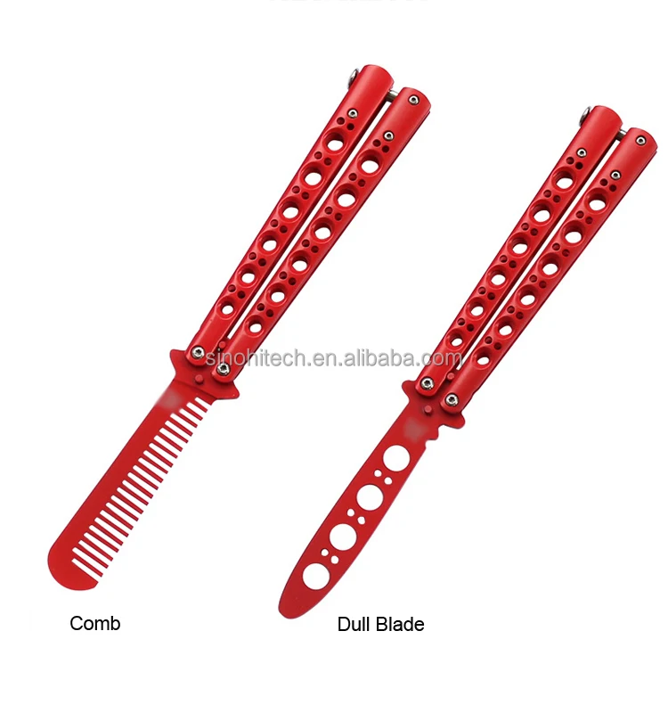 Новая расческа бабочка Balisong с пружинной защелкой, тренировочный нож из нержавеющей стали с тупым лезвием