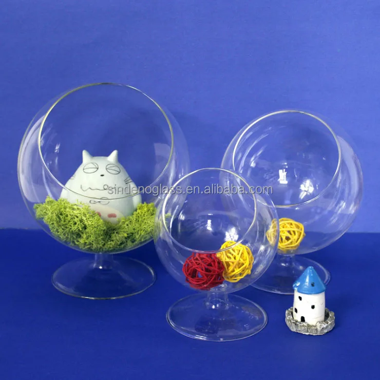Container Vase Pot Wedding Decor Round Clear Glass Terrarium Globe Fish Bowl Glass Vase