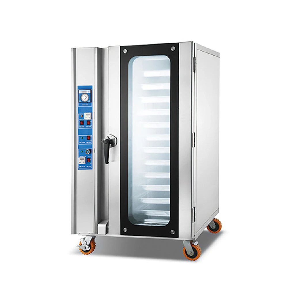 CE Certification Commercial High Efficiency 12.8KW Baking Cake Convection Ovens With Steamer