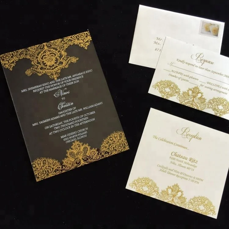 Customized acrylic wedding invitation card