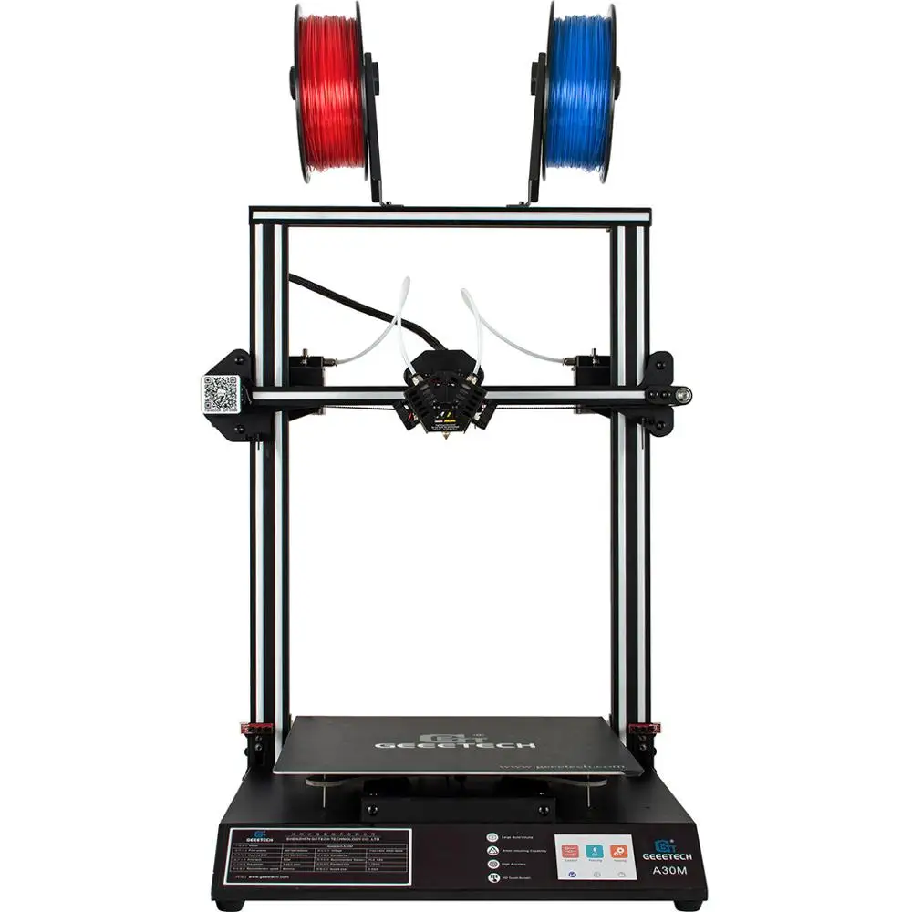 Geeetech A30M 3D printing machines 3d prusa color mixer dual extruder diy kit large 3 d printer