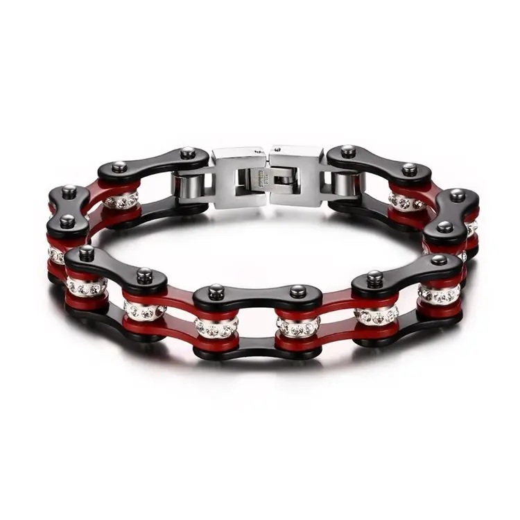 Fashion Trending Chain Link Bracelet Stainless steel Motorcycle Bike Bicycle Chain Bracelet