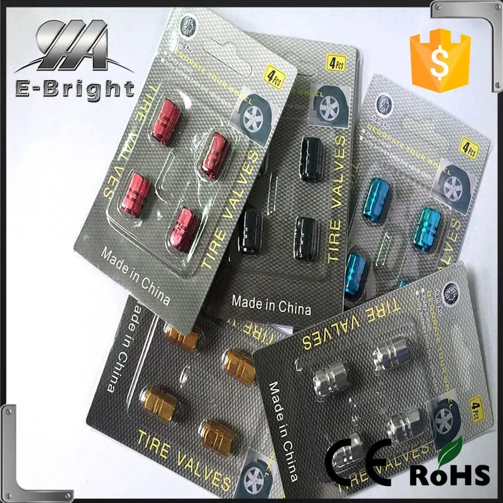 Factory Supply Car Tyre Valve Caps Wheel Valve Covers Zinc alloy Color Auto Tire Stems Air Valve Caps For Motor Bicycle
