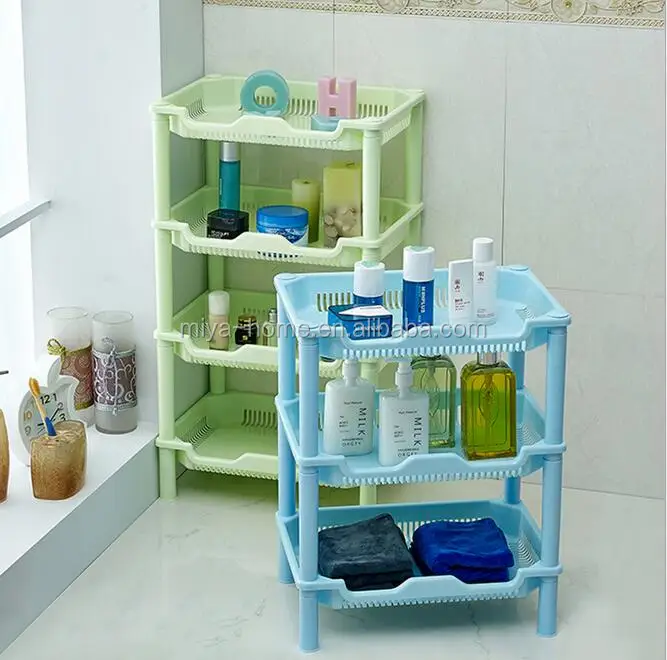 New arrival Square plastic bathroom shelf storage rack / toilet kitchen shelf storage rack