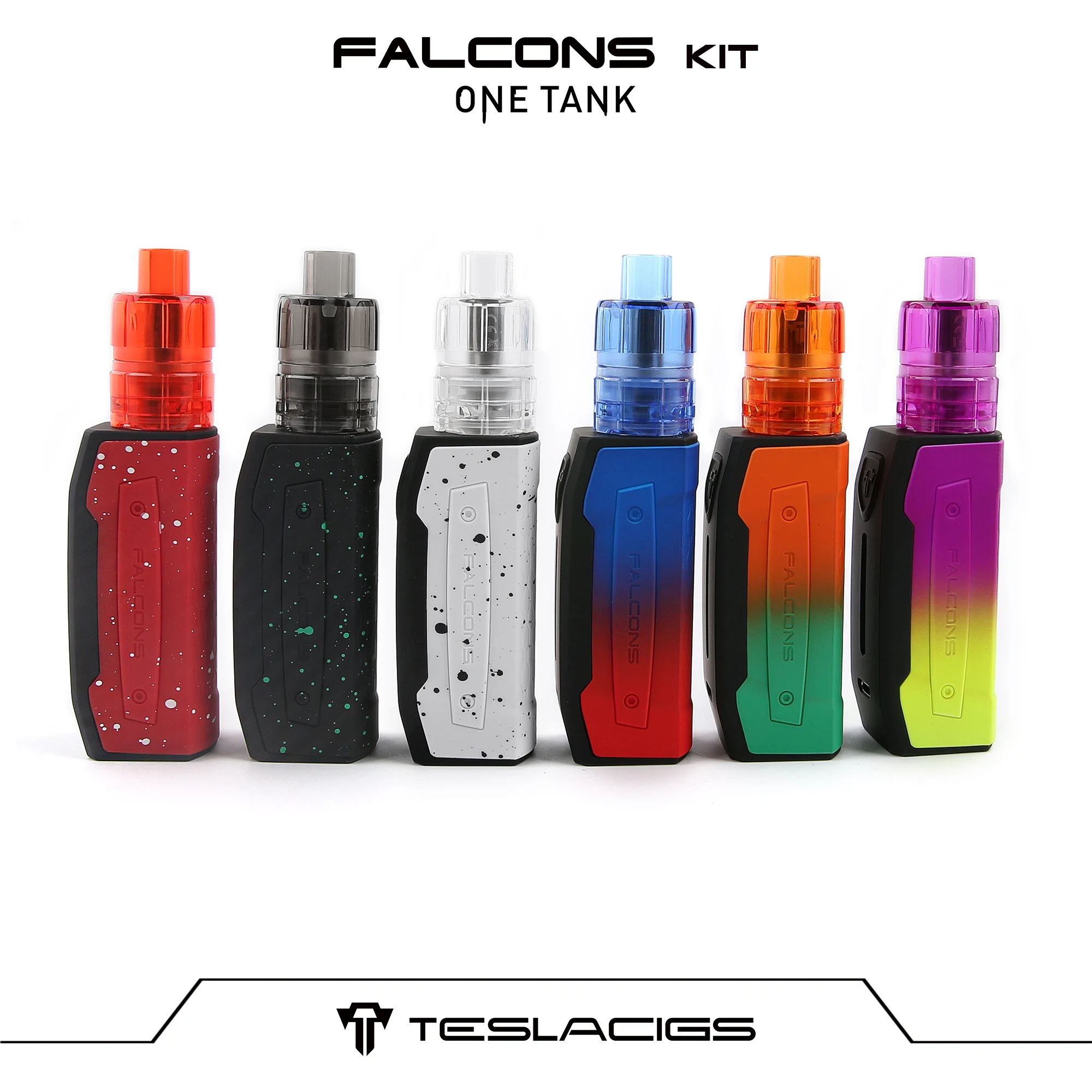Food Grade Level Material Built-in 2000mAh Teslacigs Falcons ONE Tank New Vape Mod
