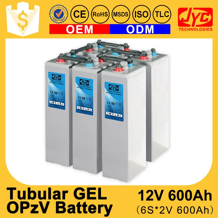 Continual Hot Sale JYC Brand 2V 200Ah Rechargeable Tubular GEL OPzV Battery