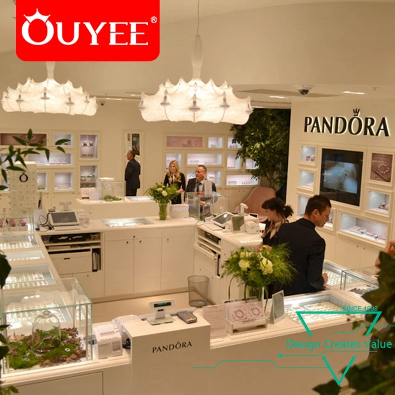 PANDORA Glass Jewelry Shop Decoration Furniture Design Display