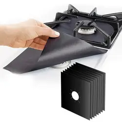LFGB approved 100% Non-stick Gas Range Protector set of 4 Stovetop Burner Protectors Liner
