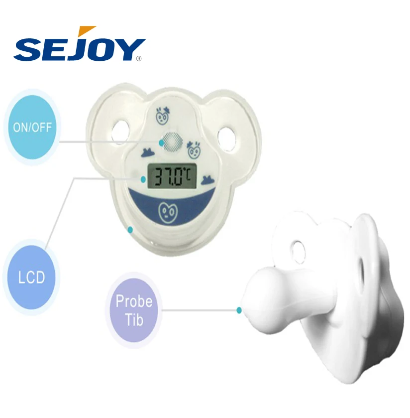 Baby Type Electronic Digital Mouth Nipple Pacifier Thermometer