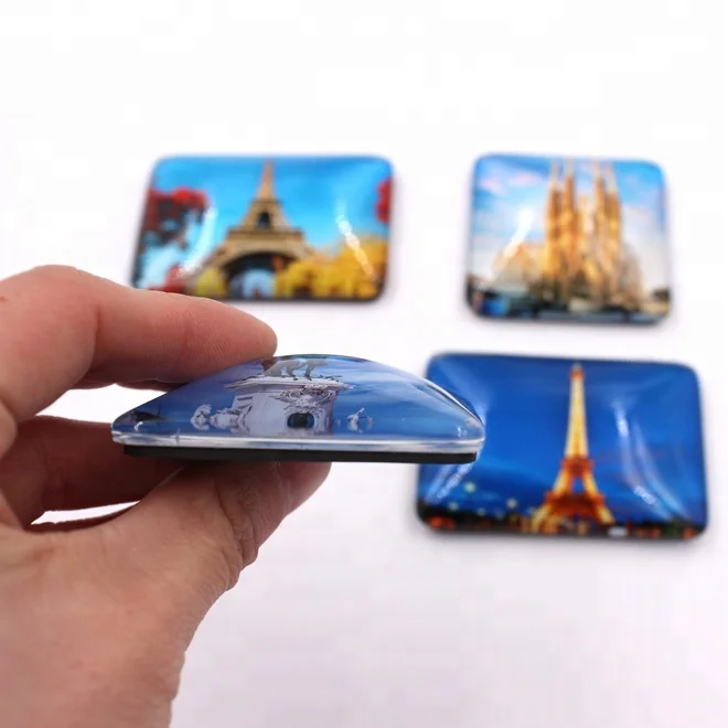 Круглые стеклянные магниты на холодильник заказ 3D прозрачные круглые Нью-Йорк США из хрустального стекла