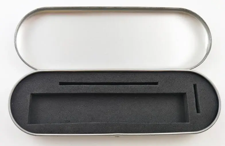 
Metal Hinged Tin Stationery Box Small Pencil Case Rectangular Empty Hinged Tins Box Containers Storage Silver Tin Pencil Case 