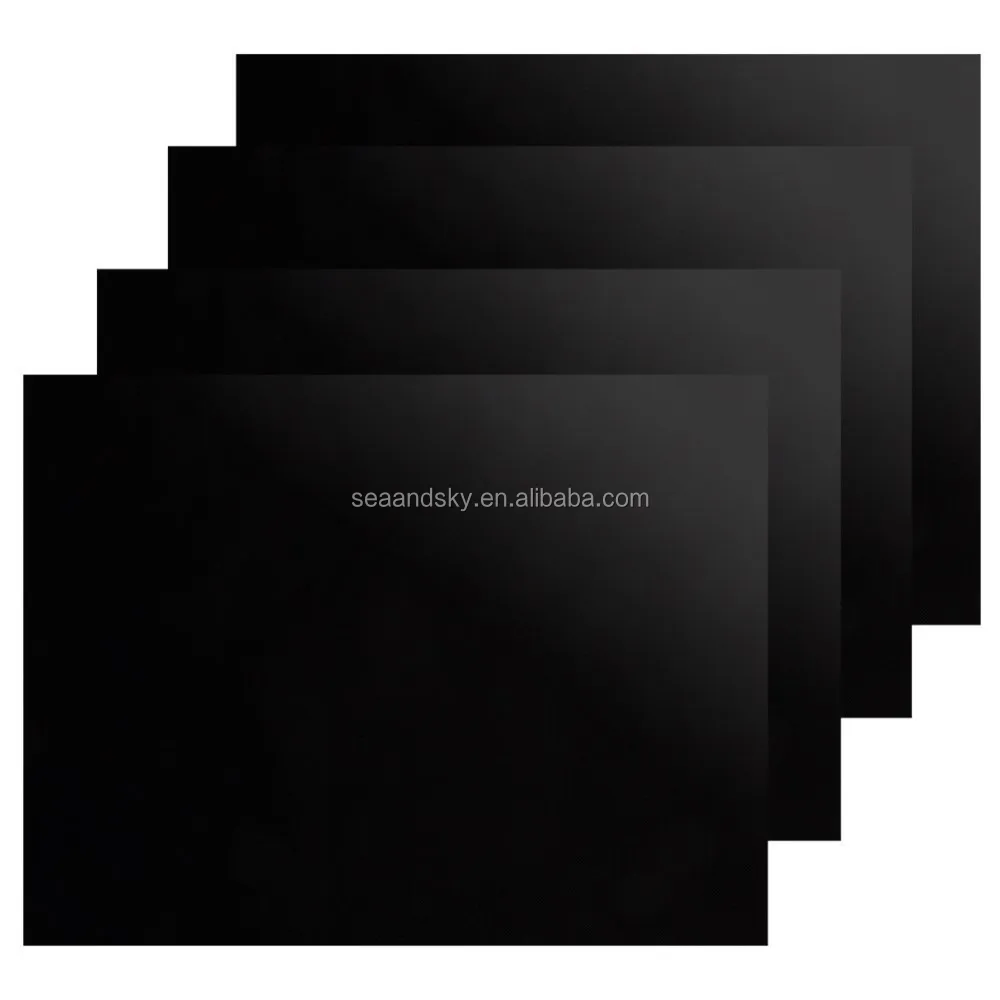 4 набора, 16x13 дюймов, барбекю из ПТФЭ и стеклопластика, идеально подходит для электрического и газового гриля, многоразовый антипригарный коврик для гриля и барбекю