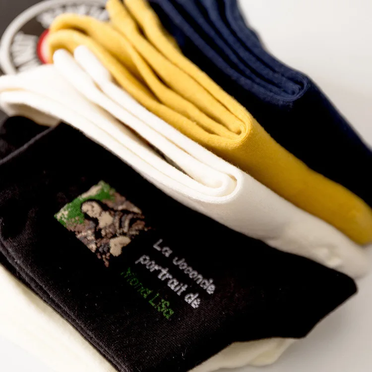 Van Gogh Painting Casual Women Cotton Socks Painting Vintage Abstract Art Patterned Socks For Women