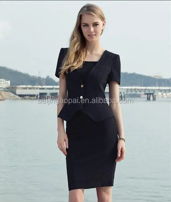 
Wholesale custom fashion ladies office bank uniforms for elegent women 